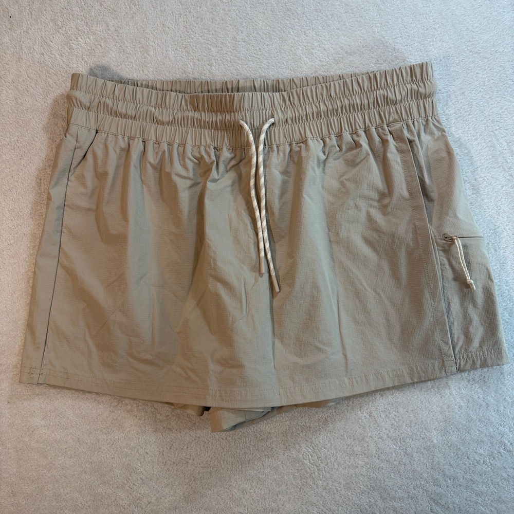 Avalanche Outdoor Supply Co Tan Ripstop Skort XL Hiking Activewear Drawstring